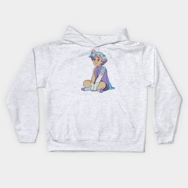 Princess Glimmer from she ra being cute Kids Hoodie by SharonTheFirst